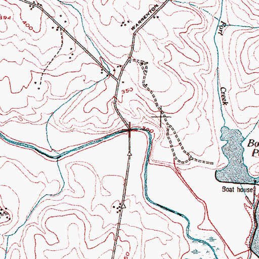 Topographic Map of Huff Bridge, GA
