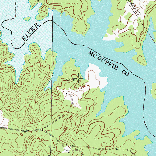 Topographic Map of Old Griffin Cemetery, GA