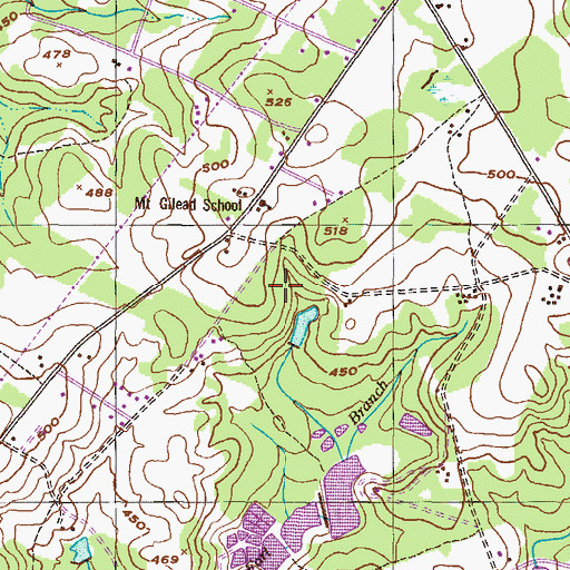 Topographic Map of McDuffie Public Fishing Area, GA