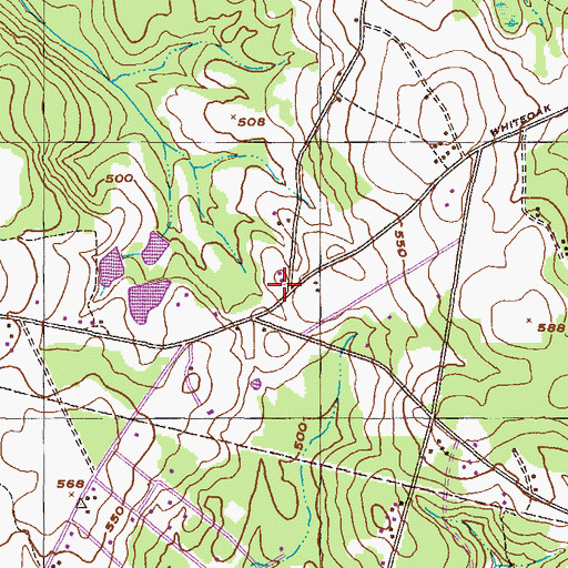 Topographic Map of Marshall School (historical), GA