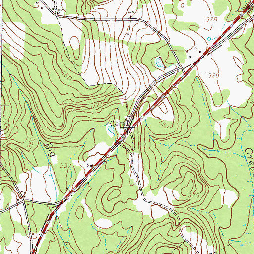 Topographic Map of Reeves School (historical), GA