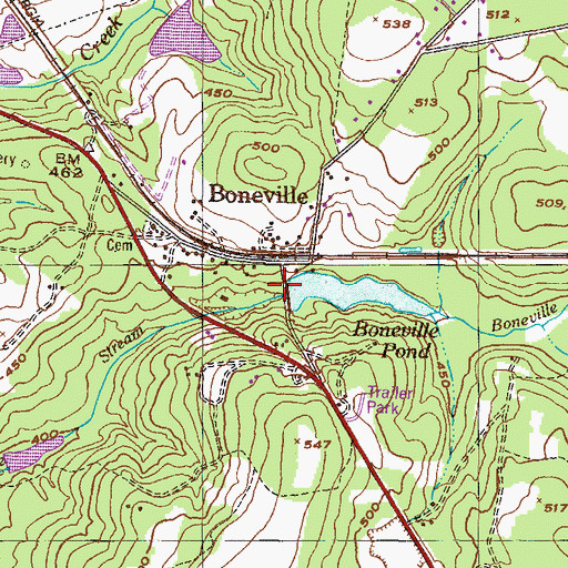 Topographic Map of Sweet Water Mill (historical), GA
