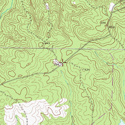 Topographic Map of Tatham Mines (historical), GA