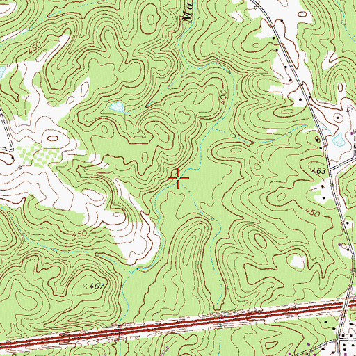 Topographic Map of Todds Branch, GA