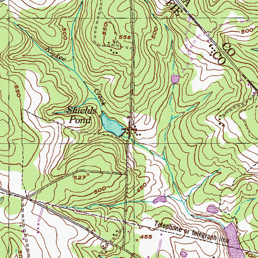 Topographic Map of Willingham Mill (historical), GA