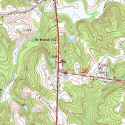 Topographic Map of Appling Post Office, GA