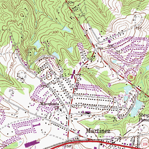 Topographic Map of Augusta Christian Day School, GA