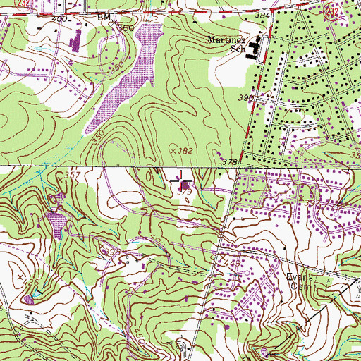 Topographic Map of Augusta Preparatory Day School, GA