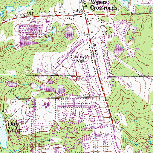 Topographic Map of Blanchard Park, GA