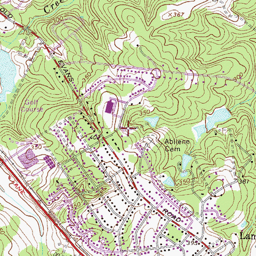 Topographic Map of Bonaire Heights, GA