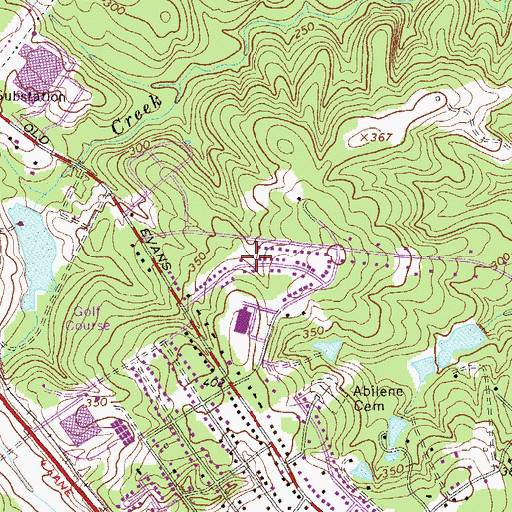 Topographic Map of Briarwood, GA