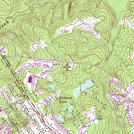 Topographic Map of Candlewood Crossing, GA