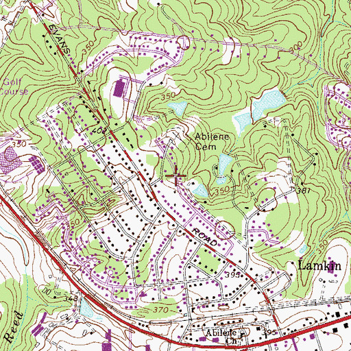 Topographic Map of Casa Bella, GA