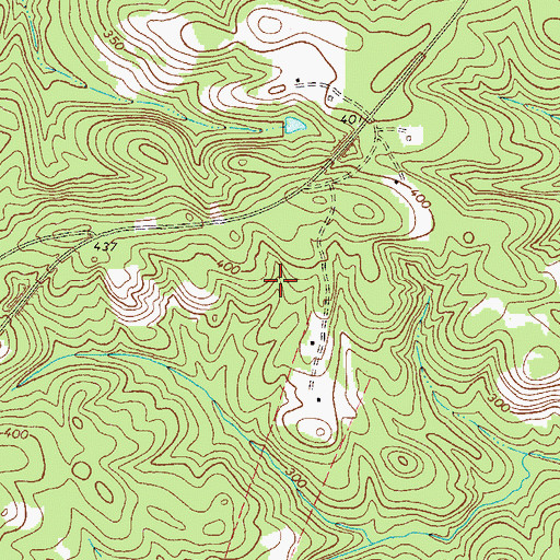 Topographic Map of Columbia County, GA