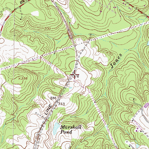 Topographic Map of Columbia County Industrial Park, GA