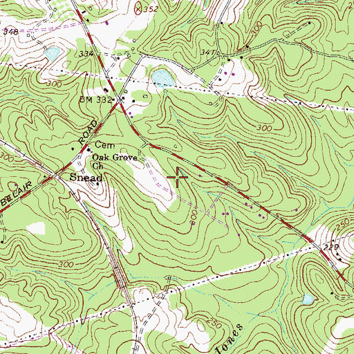 Topographic Map of Creek View, GA