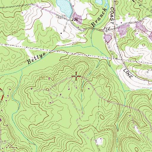 Topographic Map of Deerwood Estates, GA