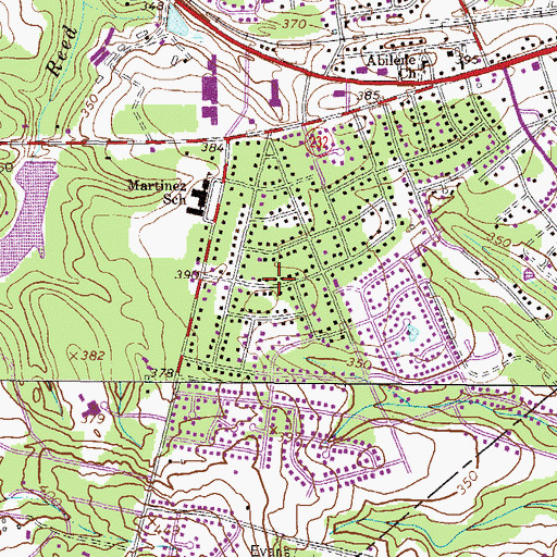 Topographic Map of Edgewood, GA