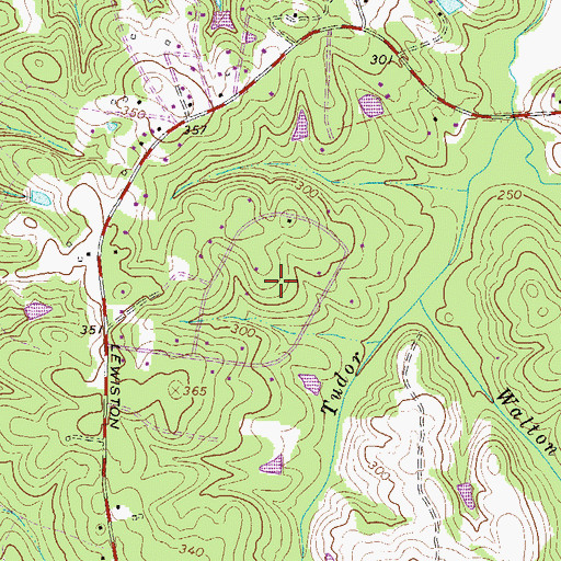 Topographic Map of Fairington Estates, GA