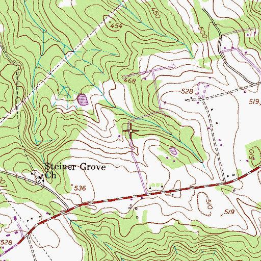Topographic Map of Kettle Creek, GA