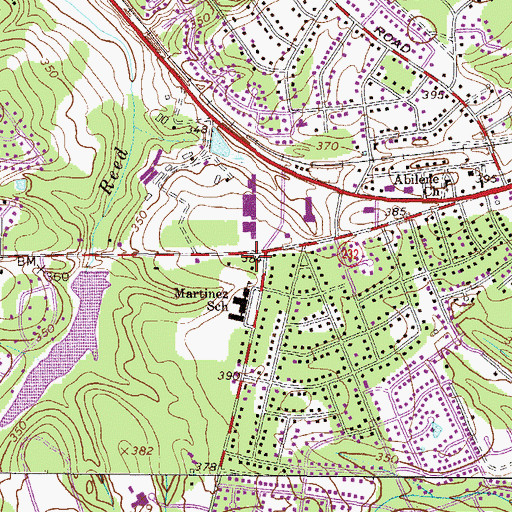 Topographic Map of Park Place Shopping Center, GA