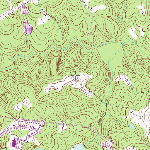 Topographic Map of Petersburg Station, GA