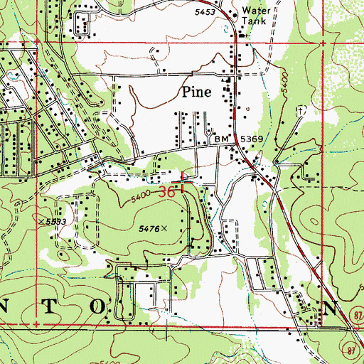 Topographic Map of Strawberry Hollow, AZ