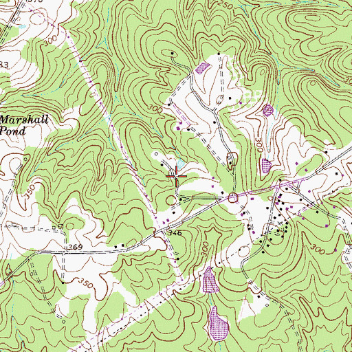 Topographic Map of Shenandoah Woods, GA