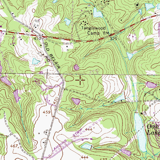 Topographic Map of Silver Maple Ridge, GA