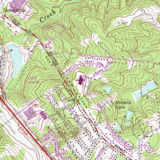 Topographic Map of South Columbia Elementary School, GA