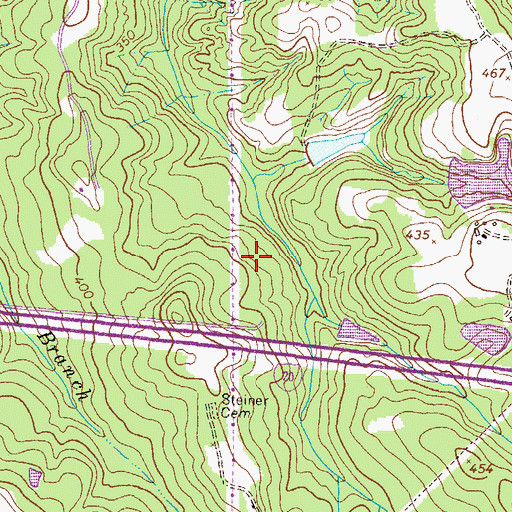 Topographic Map of Sugarcreek, GA