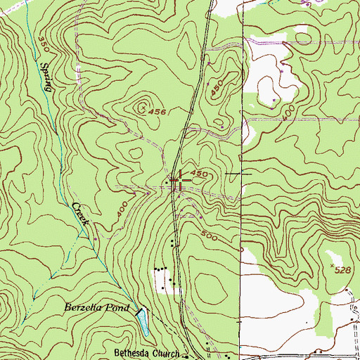 Topographic Map of Trinity Church (historical), GA