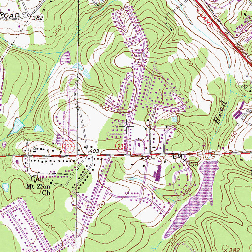 Topographic Map of West Lynne, GA