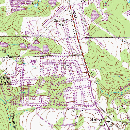 Topographic Map of Westmont, GA
