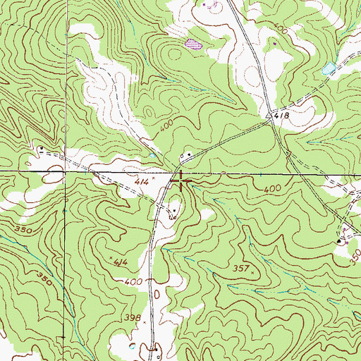 Topographic Map of Beard-Young Cemetery, GA