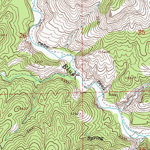Topographic Map of Strayhorse Creek, AZ