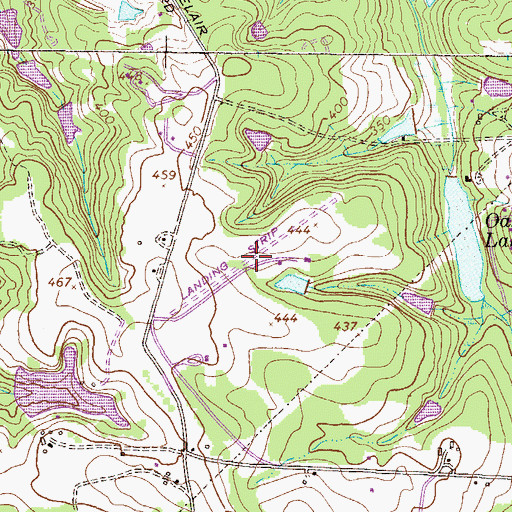 Topographic Map of Flying J Airstrip (historical), GA