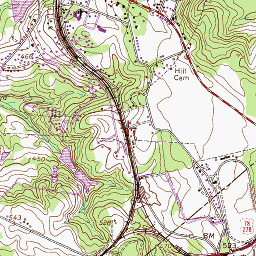 Topographic Map of Forrest (historical), GA