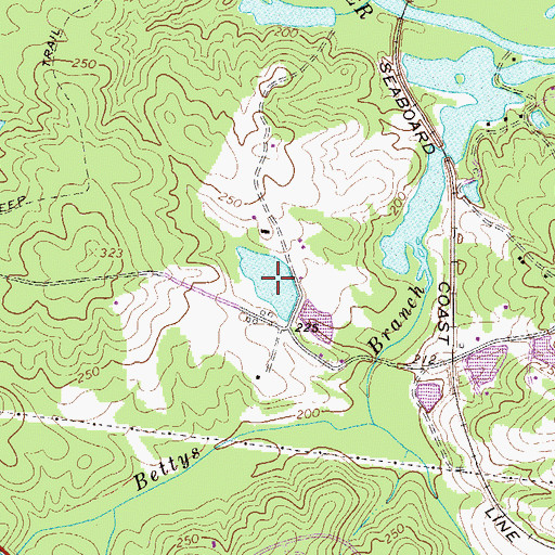 Topographic Map of Hardys Lake, GA
