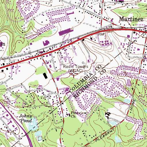 Topographic Map of Holiness Church, GA