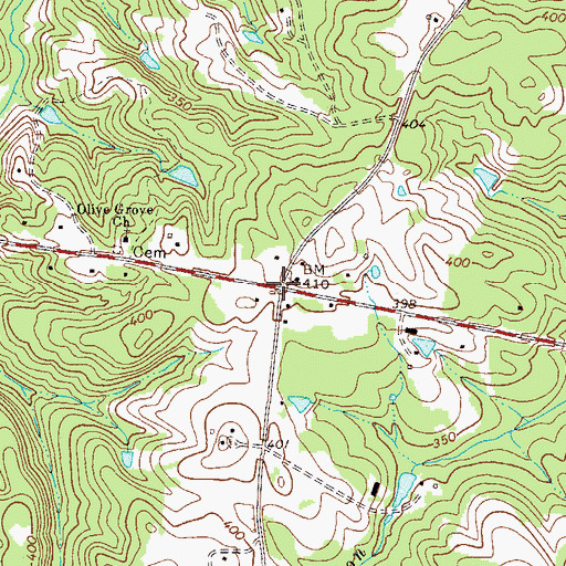 Topographic Map of Maddox, GA