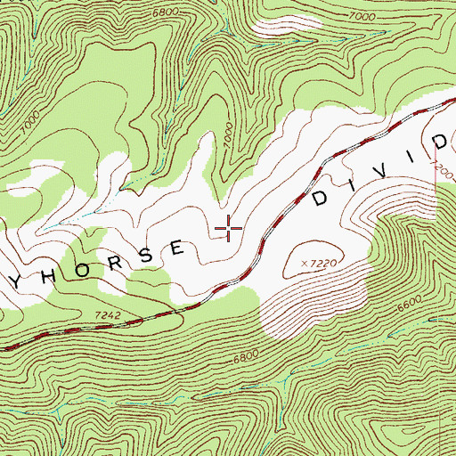 Topographic Map of Strayhorse Divide, AZ