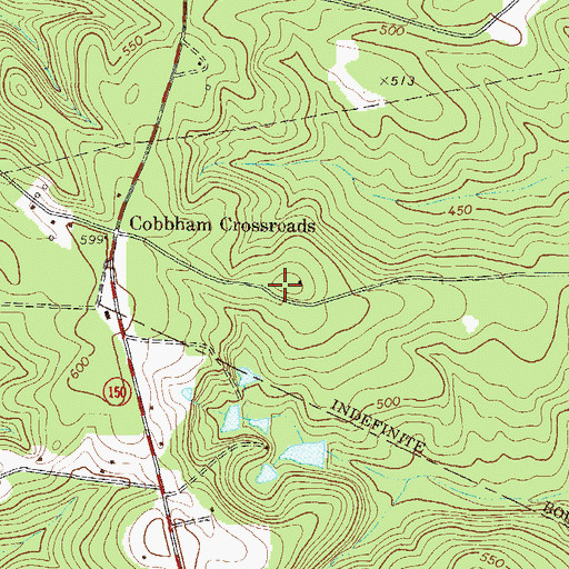Topographic Map of Poplar Springs Church, GA