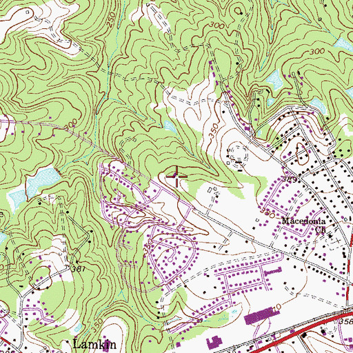 Topographic Map of Prince of Peace Church, GA