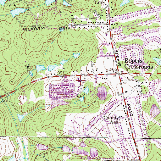 Topographic Map of Trinity Church, GA