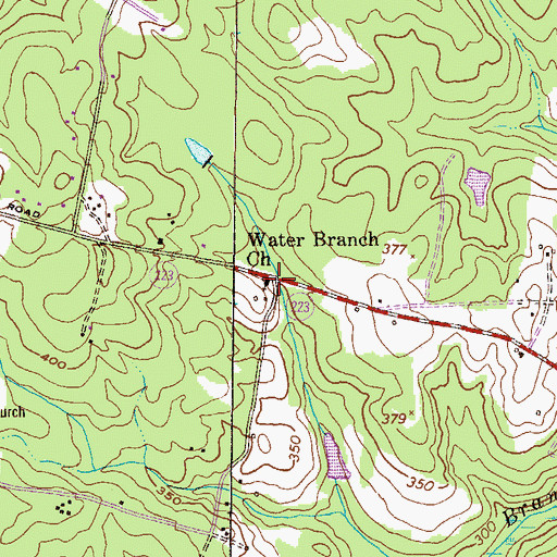 Topographic Map of Water Branch School (historical), GA