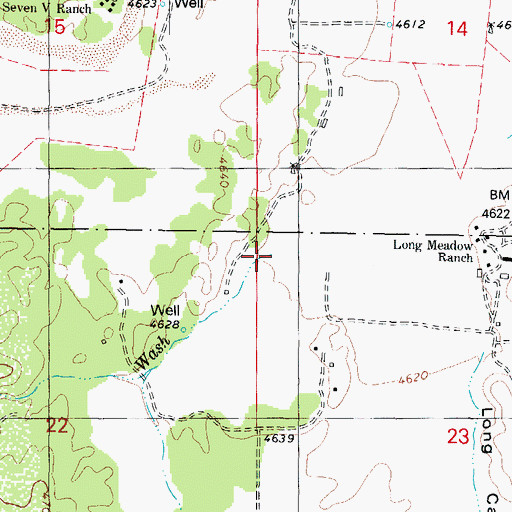 Topographic Map of Strickland Wash, AZ