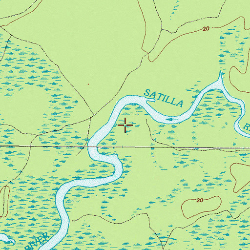 Topographic Map of Buies Bluff, GA