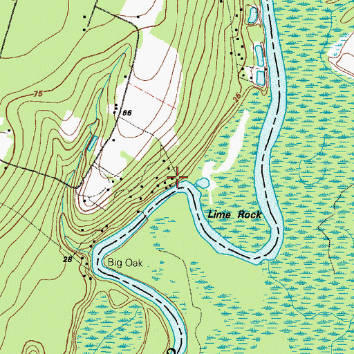 Topographic Map of Davidson Landing, GA