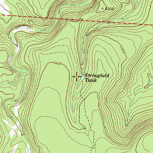 Topographic Map of Stringfield Tank, AZ